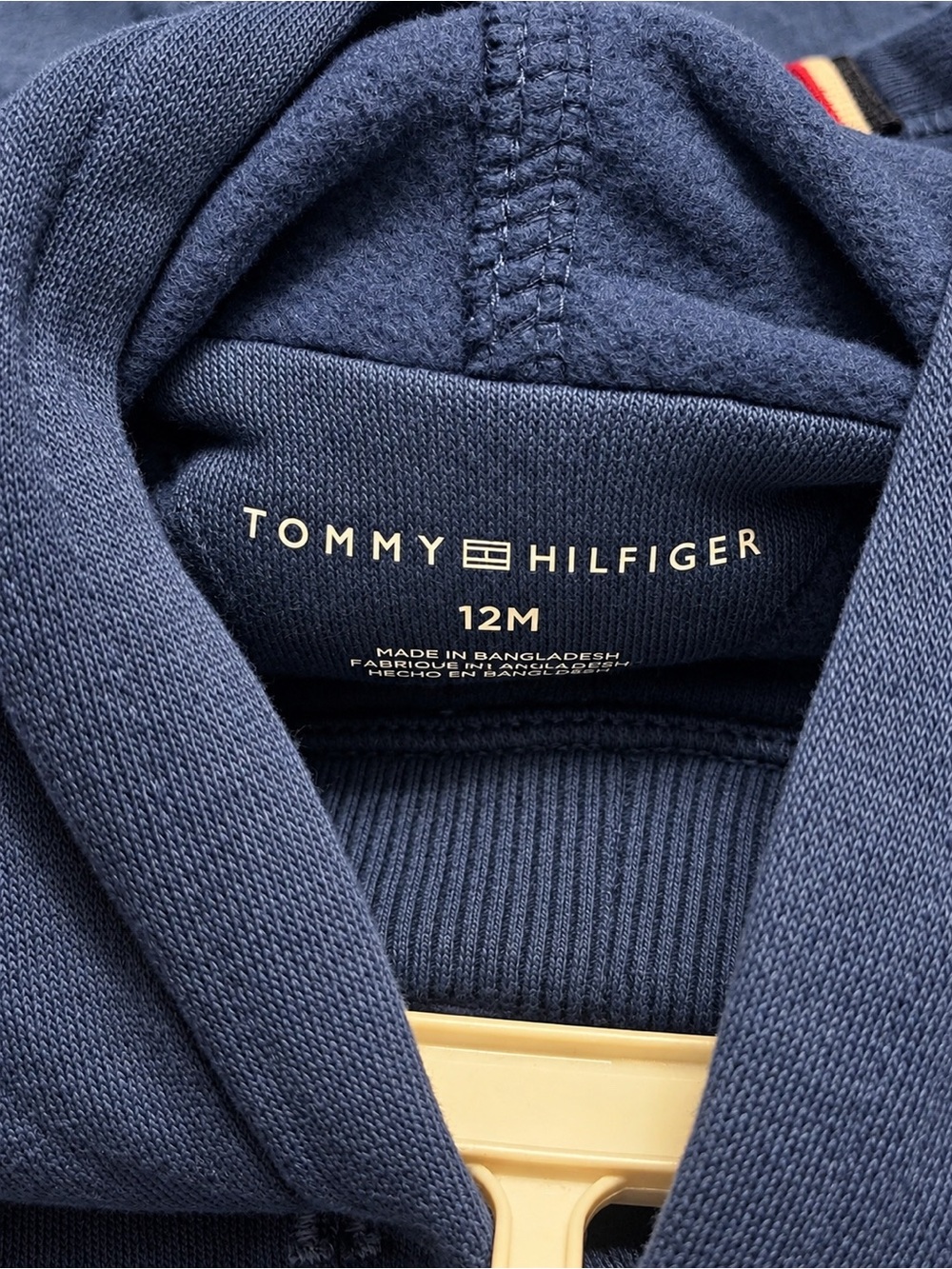 Tommy Hilfiger Navy Blue Hooded Sweatshirt & Joggers Set Size 12 M - Picture 3 of 4